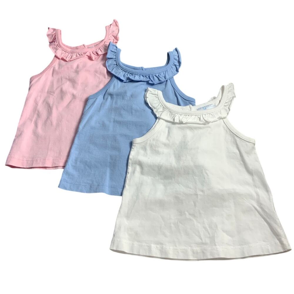 Little English Boutique Kids 3 ruffle tank tops size 4T blouses